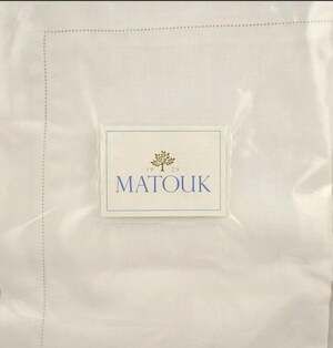 Matouk Roman Hemstitch Linen ONE BOUDOIR Pillowsham White